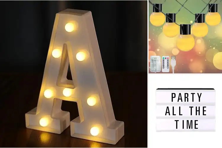 Detailed view of Best Battery Powered Letter Lights Set
