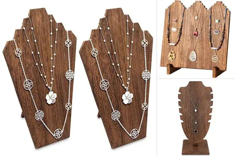 Detailed view of Best Brown Necklace Display Stands