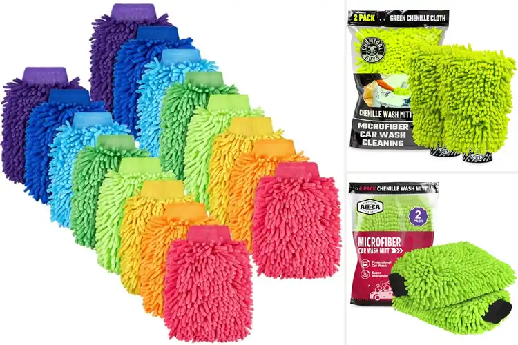 Detailed view of Best Chenille Mitts