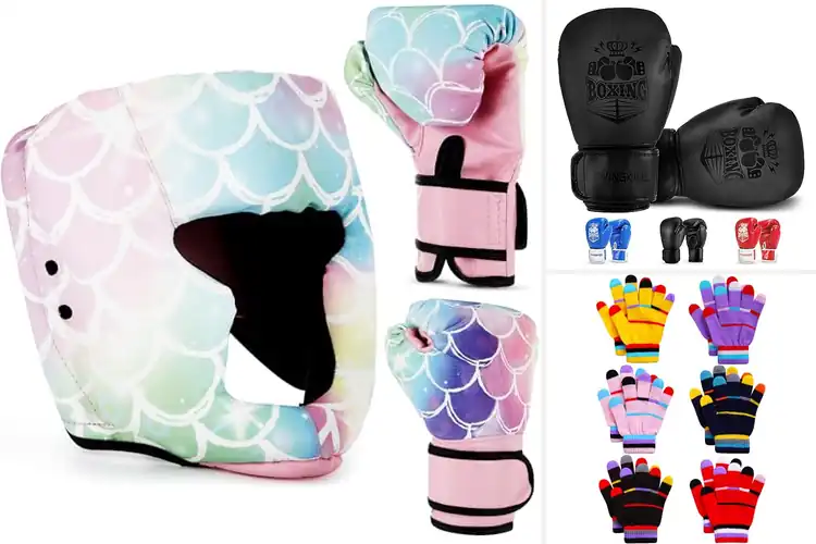 Detailed view of Best Colorful Kids Glove Set For Beginners