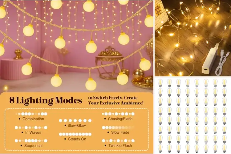 Detailed view of Best Cozy Warm Festive Ambience Lights