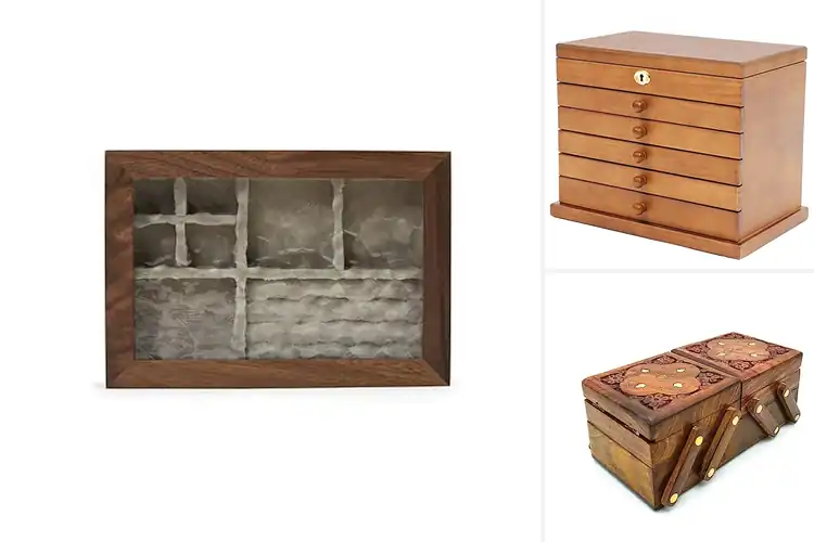 Detailed view of Best Durable Wooden Jewelry Organizer