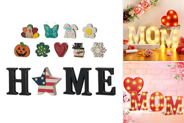 Detailed view of Best Festive Gift Letter Decor