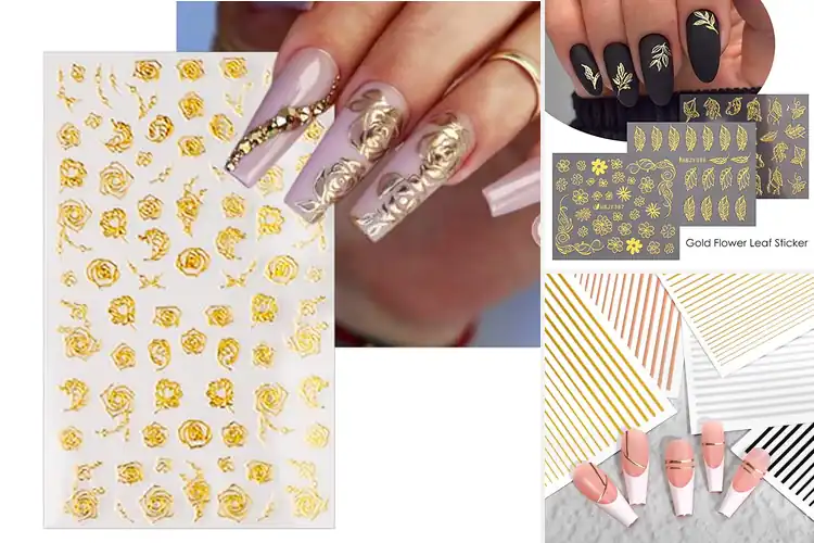 Detailed view of Best Geometry Line Nail Stickers for Effortless Chic Nails