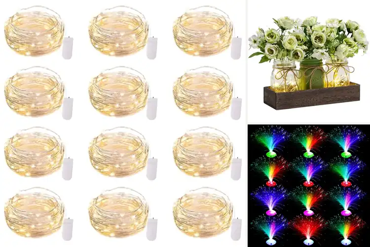 Detailed view of Best Holiday Table Centerpiece Lights