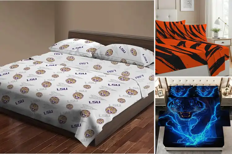 Detailed view of Best Louisiana Tigers Fitted Sheets