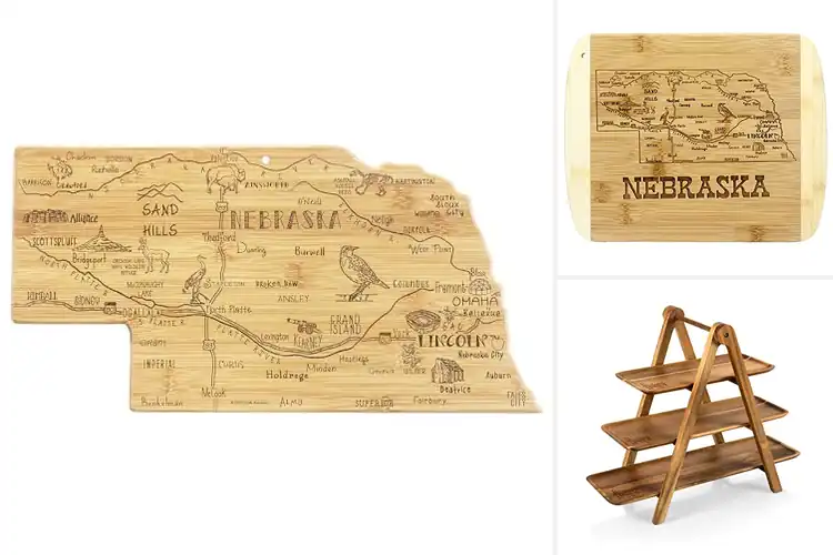 Detailed view of Best Nebraska Cornhuskers Serving Boards