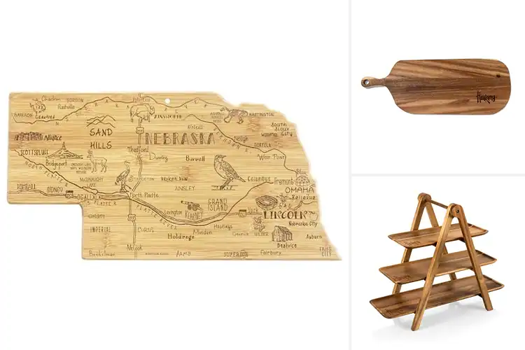 Detailed view of Best Nebraska Huskers Serving Boards