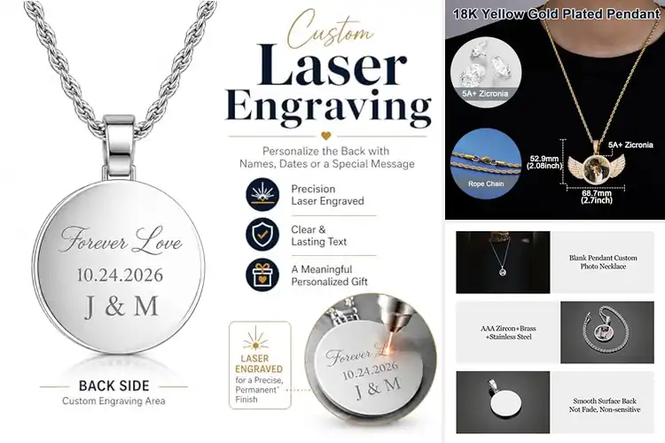 Detailed view of Best Personalized Picture Pendants