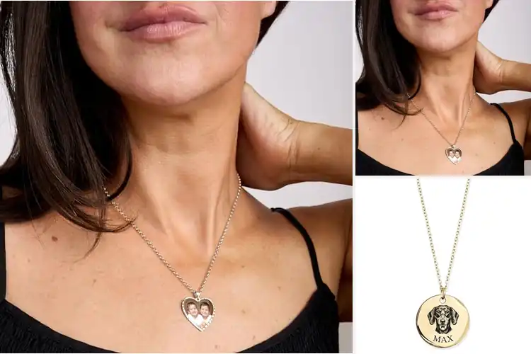 Detailed view of Best Photo Engraved Necklaces: Cherish Your Moments Forever