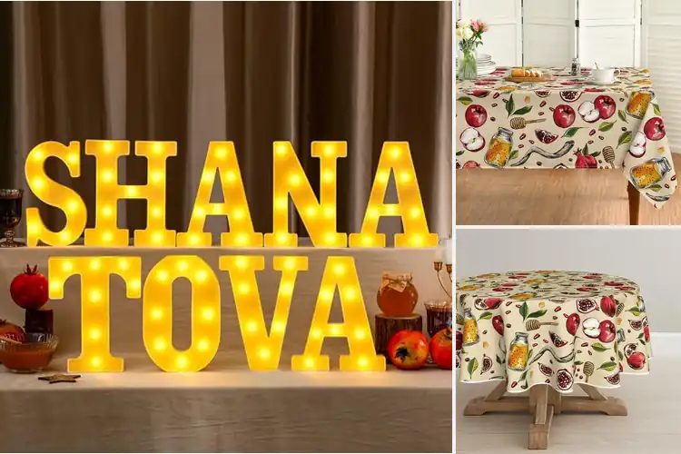Detailed view of Best Shana Tova Table Decor