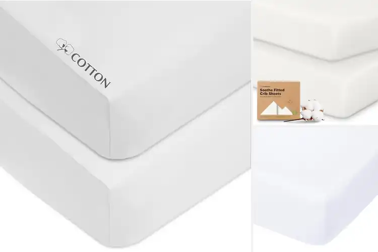 Detailed view of Best White Background Crib Sheets