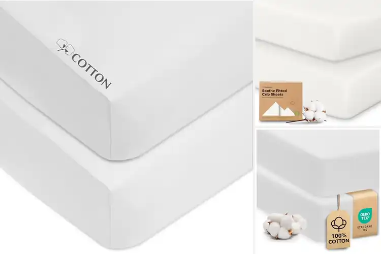 Detailed view of Best White Crib Sheets: Soft Protection for Baby