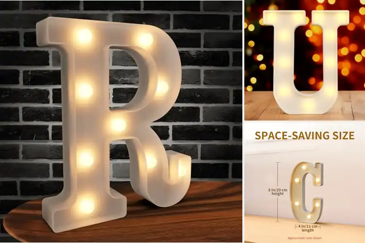 Detailed view of Best White-to-Glow Plastic Letter Signs