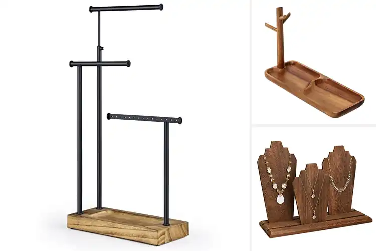 Detailed view of Best Wooden Jewelry Stands