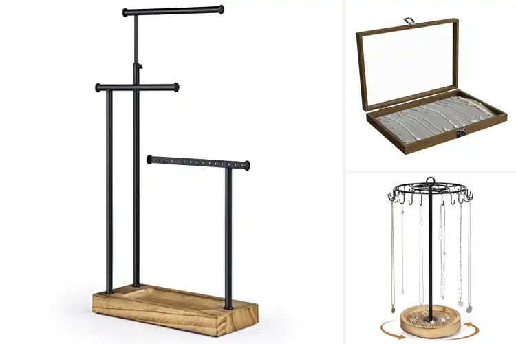 Detailed view of Best Wooden Necklace Organizers