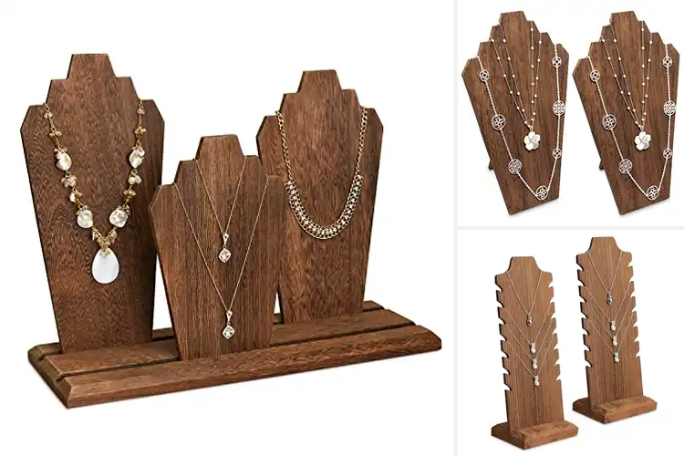Detailed view of Best Wooden Necklace Stands
